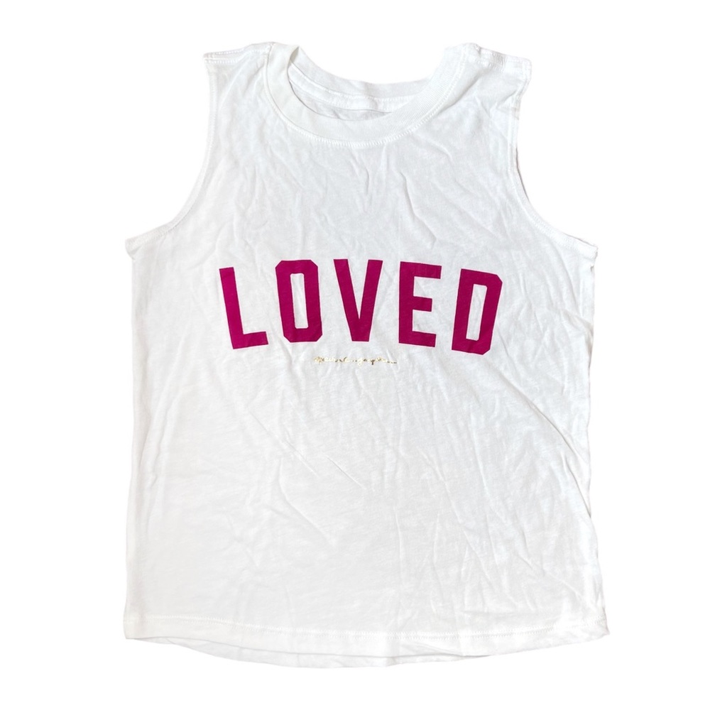 Spiritual Gangster Loved Muscle Tank in White Girls Size Small 10 NEW